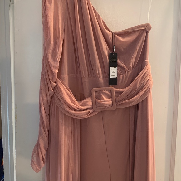 NEW W/ TAGS NEVER WORN Fashion Nova 'Better Be Sure' mesh jumpsuit w/ cape - Picture 5 of 16